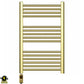 500mm Wide - Electric Heated Towel Rail Radiator - Shiny Gold - Straight