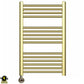 Small 500mm x 800mm Shiny Gold Electric Pre-Filled Heated Towel Rail Radiator