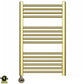 500mm Wide - Electric Heated Towel Rail Radiator - Shiny Gold - Straight