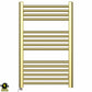 Small 500mm x 800mm Shiny Gold Electric Pre-Filled Heated Towel Rail Radiator