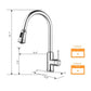 Chrome Pull-Out Kitchen Mixer - Stainless Steel (360°, Dual Spray) Model Kpy 38216 