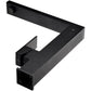 Elegant Geometric Black Brass Bathroom Tap with 360° Swivel Model Kpy 3003Mb 