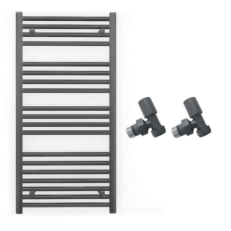 500mm x 1000mm Anthracite Grey Heated Towel Rail Radiator