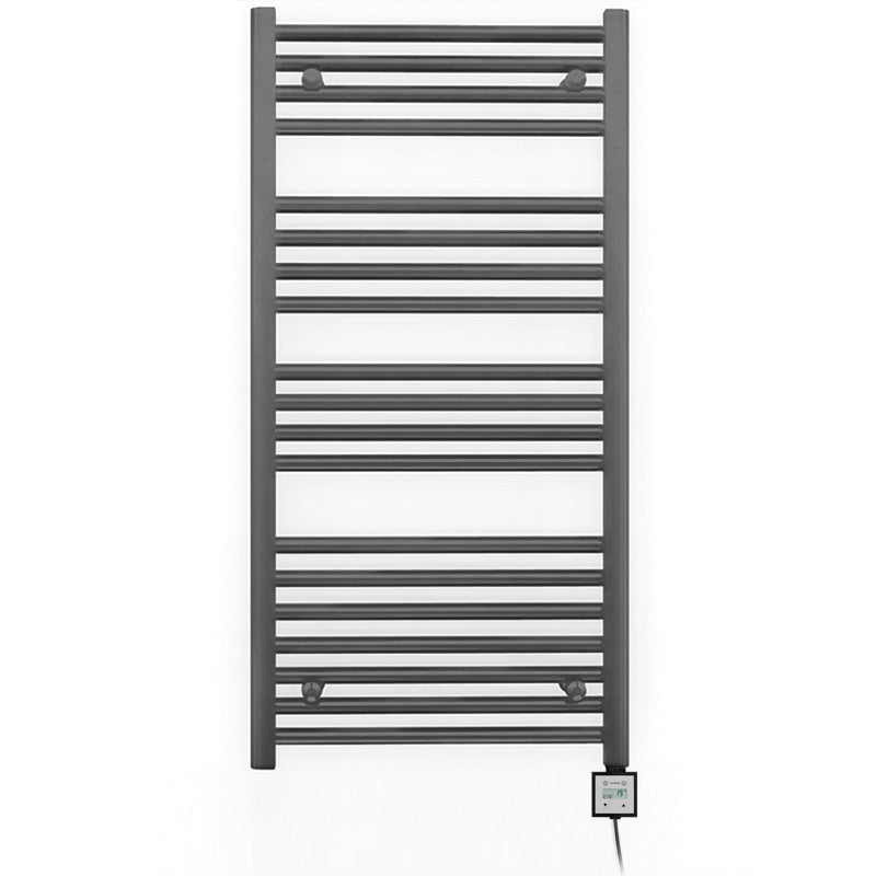 550mm x 1000mm  Anthracite Grey Electric Pre-Filled Heated Towel Rail Radiator