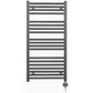 500mm x 1000mm  Anthracite Grey Electric Pre-Filled Heated Towel Rail Radiator