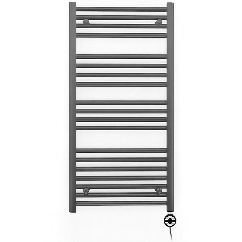 500mm x 1000mm  Anthracite Grey Electric Pre-Filled Heated Towel Rail Radiator