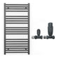 500mm x 1000mm Anthracite Grey Heated Towel Rail Radiator