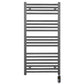 600mm Wide - Electric Heated Towel Rail Radiator - Anthracite Grey - Straight