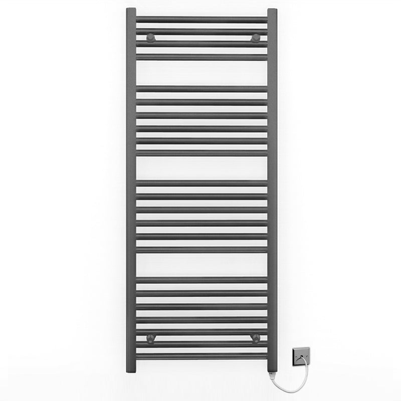 600mm x 1200mm  Anthracite Grey Electric Pre-Filled Heated Towel Rail Radiator