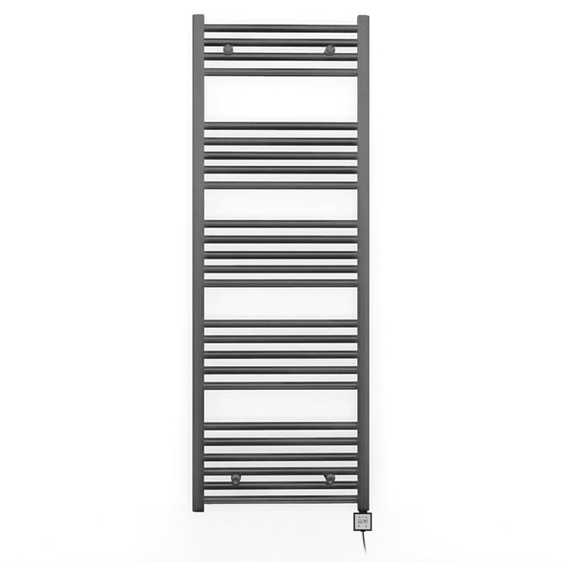 600mm x 1400mm  Anthracite Grey Electric Pre-Filled Heated Towel Rail Radiator