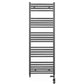 Dual Fuel - 500mm Wide - Straight Anthracite Grey- Heated Towel Rail - (incl. Valves + Electric Heating Kit)