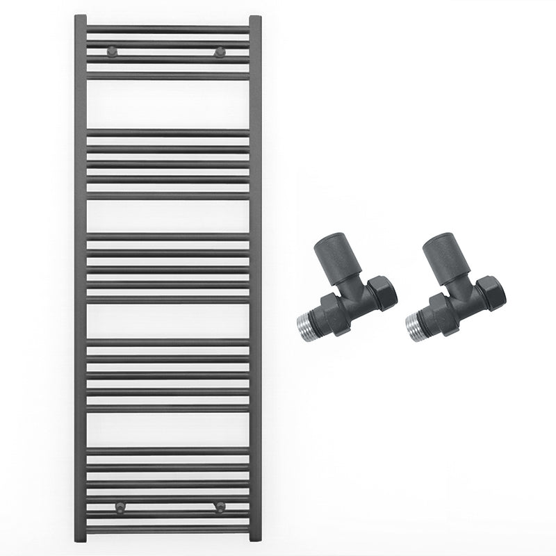 500mm x 1400mm Anthracite Grey Heated Towel Rail Radiator