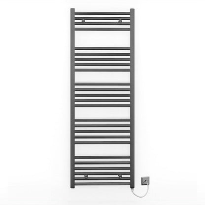 600mm x 1400mm  Anthracite Grey Electric Pre-Filled Heated Towel Rail Radiator