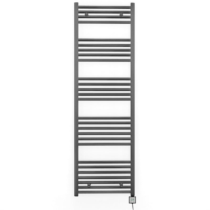 600mm x 1600mm  Anthracite Grey Electric Pre-Filled Heated Towel Rail Radiator