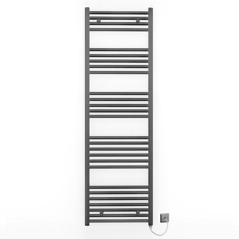 600mm x 1600mm  Anthracite Grey Electric Pre-Filled Heated Towel Rail Radiator