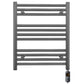600mm x 600mm  Anthracite Grey Electric Pre-Filled Heated Towel Rail Radiator