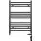Dual Fuel - 550mm Wide - Straight Anthracite Grey- Heated Towel Rail - (incl. Valves + Electric Heating Kit)