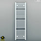 550mm x 1200mm Straight White Electric Pre-Filled Heated Towel Rail Radiator