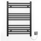 500mm Wide - Electric Heated Towel Rail Radiator - Flat Black - Straight