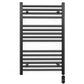 600mm x 800mm Straight Matt Black Electric Pre-Filled Heated Towel Rail Radiator