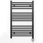 600mm x 800mm Straight Matt Black Electric Pre-Filled Heated Towel Rail Radiator