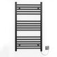 550mm Wide - Electric Heated Towel Rail Radiator - Flat Black - Straight