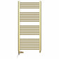 Dual Fuel 550mm x 1200mm Shiny Gold Heated Towel Rail Radiator- (incl. Valves + Electric Heating Kit)