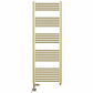Dual Fuel 550mm x 1600mm Shiny Gold Heated Towel Rail Radiator- (incl. Valves + Electric Heating Kit)