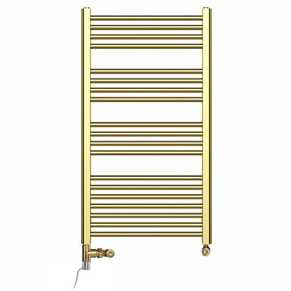  550mm x 1000mm Dual Fuel Gold Heated Towel Rail Radiator 