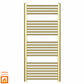 500mm Wide - Heated Towel Rail Radiator - Shiny Gold - Straight