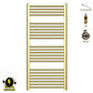 500mm x 1200mm Gold Electric Heated Towel Rail Radiator 