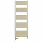 Dual Fuel 550mm x 1600mm Shiny Gold Heated Towel Rail Radiator- (incl. Valves + Electric Heating Kit)