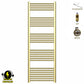500mm x 1600mm Shiny Gold Electric Pre-Filled Heated Towel Rail Radiator