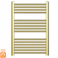 Small 500mm x 800mm Shiny Gold Heated Towel Rail Radiator