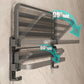 Aluminium Grey Anthracite Wall Mounted Towel Rail Holder - Rack Shelf for Bathroom 