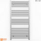600mm x 1000mm Straight Chrome Heated Towel Rail Radiator