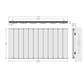 1195mm Wide - 600mm High Black Horizontal Aluminium Designer Radiator 