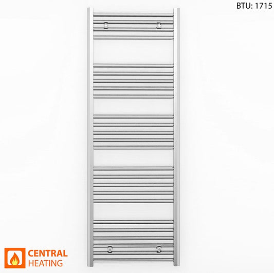 600mm x 1400mm Straight Chrome Heated Towel Rail Radiator