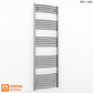 600mm Wide - Curved Heated Towel Rail Radiator Chrome - Straight