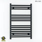 600mm Wide 800mm High Flat Black Electric Diva 