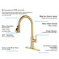 Gold Pull-Out Kitchen Mixer - Stainless Steel (360°, Dual Spray) Model Kpy 30215 