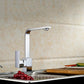 Elegant Geometric Chrome Brass Bathroom Tap with 360° Swivel Model Kpy 7182573C 