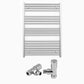 700mm Wide - Heated Towel Rail Radiator Chrome - Straight