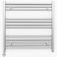 800mm Wide - Electric Heated Towel Rail Radiator - Flat Chrome - Straight