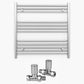 900mm x 700mm Straight Chrome Heated Towel Rail Radiator