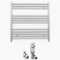 900mm x 700mm Straight Chrome Heated Towel Rail Radiator