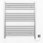 700mm x 800mm Straight Chrome Electric Pre-Filled Heated Towel Rail Radiator