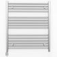 700mm x 800mm Straight Chrome Electric Pre-Filled Heated Towel Rail Radiator