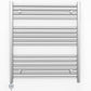 800mm Wide - Electric Heated Towel Rail Radiator - Flat Chrome - Straight