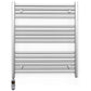 700mm x 800mm Straight Chrome Electric Pre-Filled Heated Towel Rail Radiator